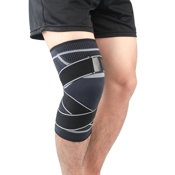 

elbow & knee pads 2021 1 pc elastic nylon sports fitness kneepad anti-slip compression gear brace running basketball support, Black;gray