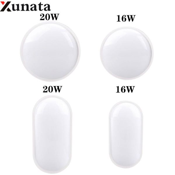 

moistureproof wall lamp 16w 20w round / oval led ceiling ip65 waterproof ac85-265v bathroom outdoor garden yard lamps