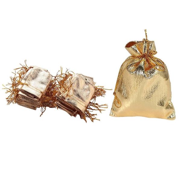 

gift wrap 200pcs gold candy bags christmas decoration wedding party favor pouch packaging bags, 5x7cm & 7x9cm