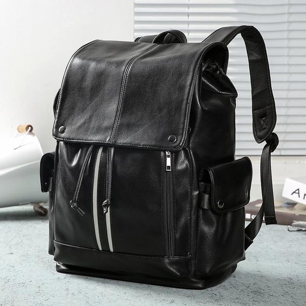 

backpack tide brand trend outdoor travel waterproof leather campus soft bag