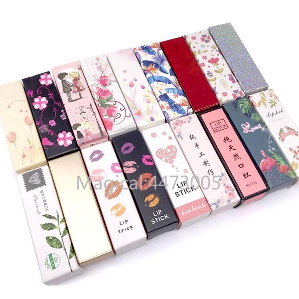 

storage bottles & jars 50pcs 100pcs 25*25*85mm lip tube packaging carton box empty refillable lipstick diy packing
