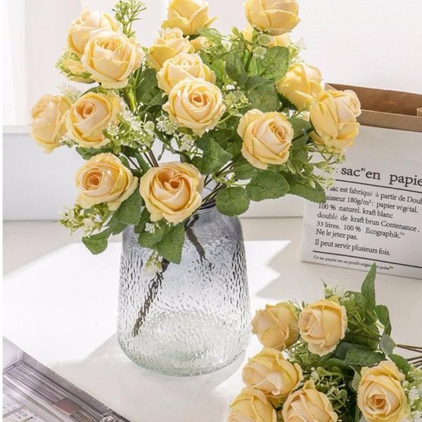 

decorative flowers & wreaths wedding bouquet marriage accessories small bridal bouquets silk roses for bridesmaids decoration