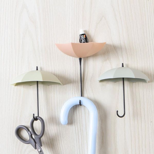 

3pcs punch-umbrella hook strong and seamless self-adhesive home decoration kitchen bathroom accessories tslm1 hooks & rails