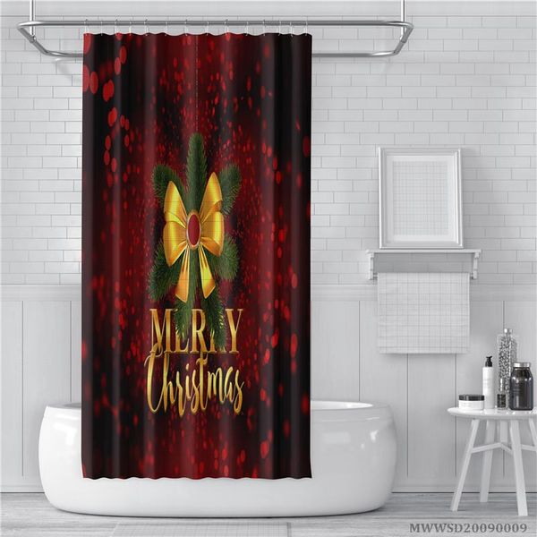 

merry christmas 3d shower curtains bath curtain polyester waterproof bathroom