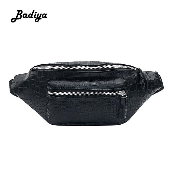 

waist bags trendy men chest pack fashion design shoulder bag pu leather crocodile pattern crossbody male