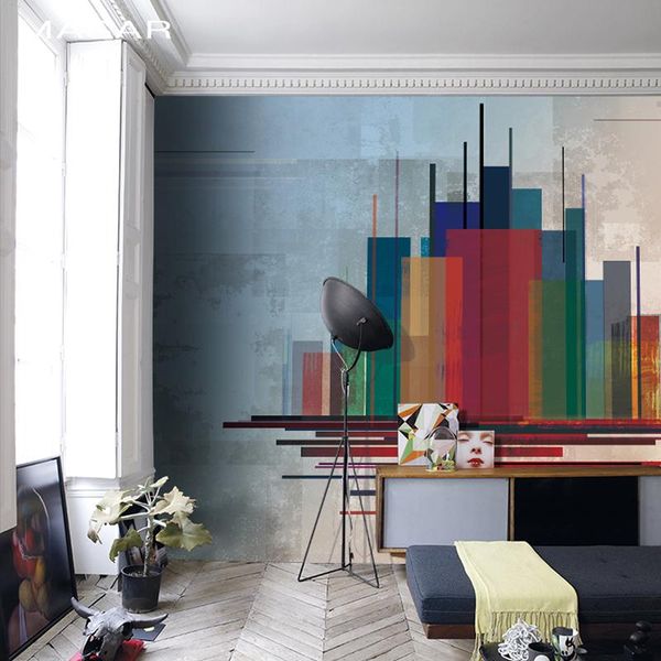 

wallpapers masar color abstract city mural living room corridor background wallpaper environmental protection of colors