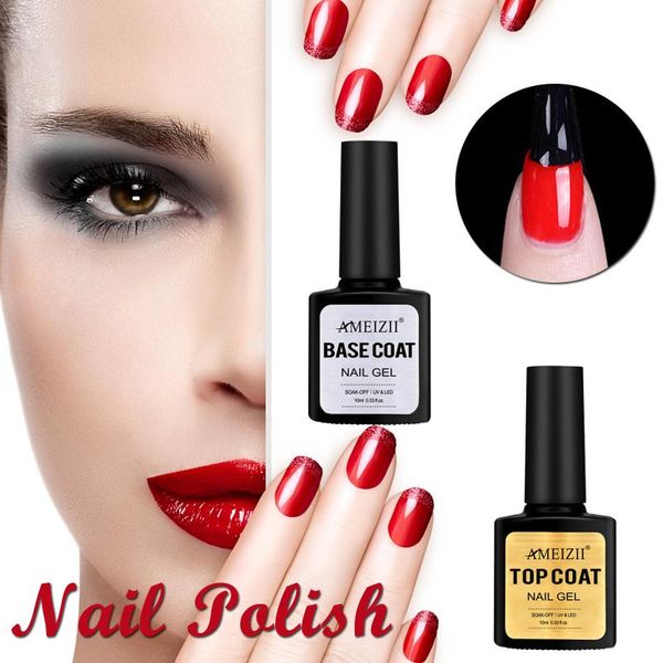 

nail gel manicure and polish base glue seal long lasting art, Red;pink
