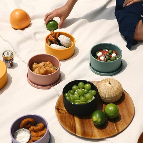 

storage bottles & jars silicone food box kitchen refrigerator er microwave heating lunch picnic fruit