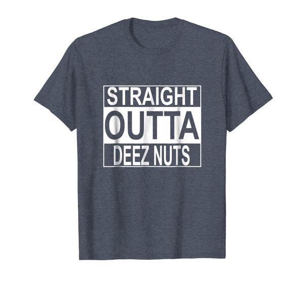 

straight outta deez nuts t-shirt funny meme tee, White;black