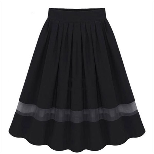 

skirts waist spring color casual style women solid 2021 high plus white summer maxi size female loose black confortabl