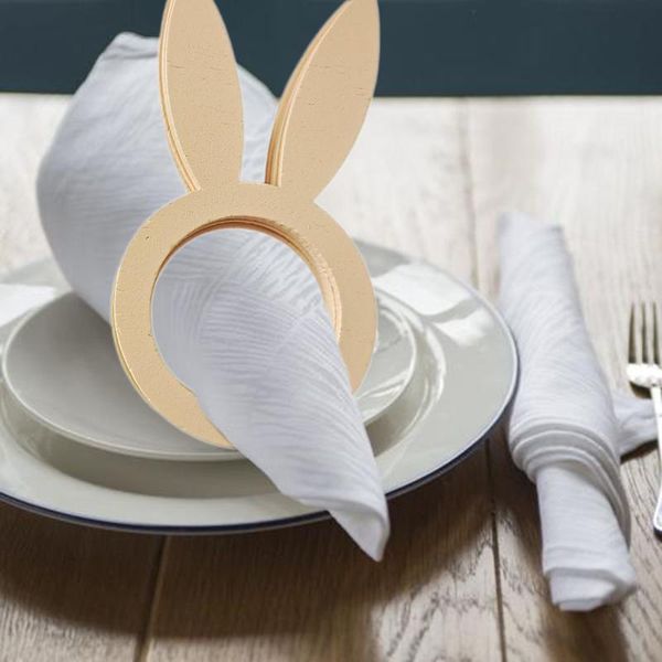 

10pcs diy handmade wood easter napkin ring decoration for party dinner table wooden decor supplies kitchen #w5 rings