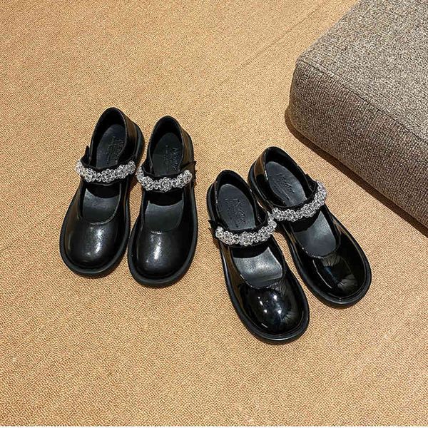 

dress shoes 2021 retro flat mary jane shoes female spring all-match black small leather shoe soft sole uniform shoess kuty