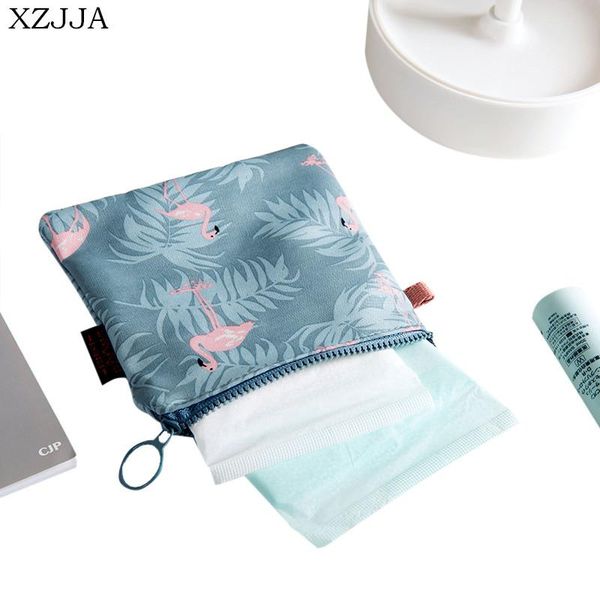 

storage bags xzjja 1pcs creative portable female sanitary napkin bag cute hygiene napkins package organizer purse