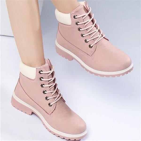 

boots snow women shoes 2021 lace-up winter leather ankle warm fur plush insole white woman ladies, Black