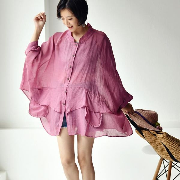 

women's blouses & shirts micoco c8123c literature and art restoring ancient ways thin light breathable elegant loose the bat sleeve shi, White