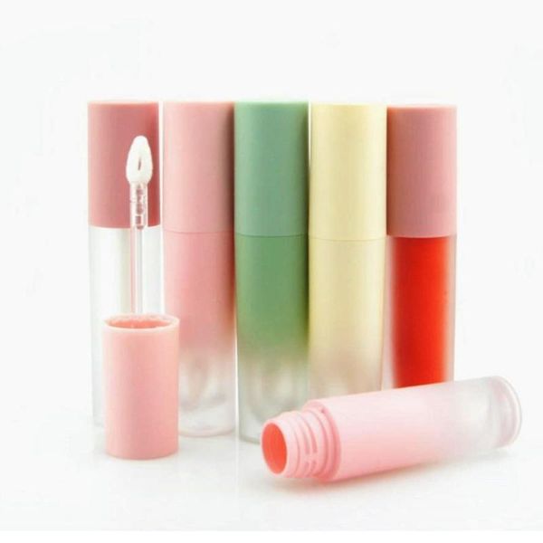 

storage bottles & jars 3ml abs matte gradient color lip gloss tubes empty plastic lipgloss tube glaze container cosmetic
