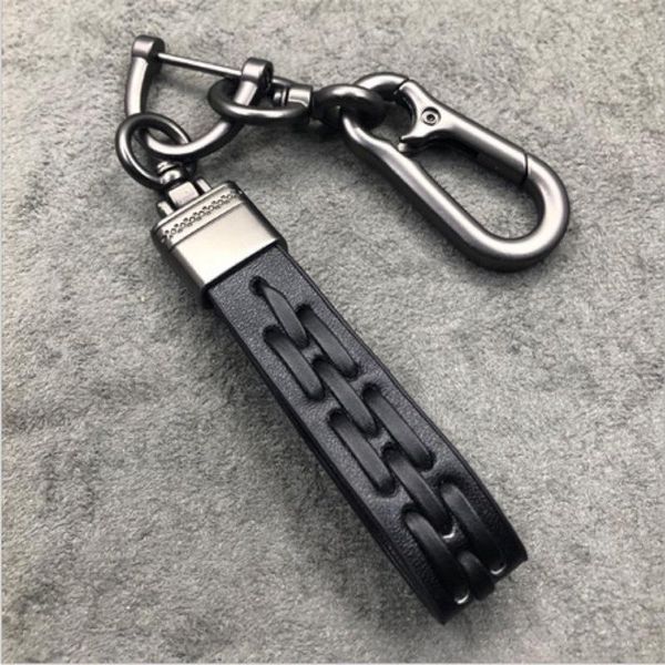 

keychains 2021 creative car leather keychain waist hanging gun metal key ring auto motorcycle chain diy accessories gift, Silver