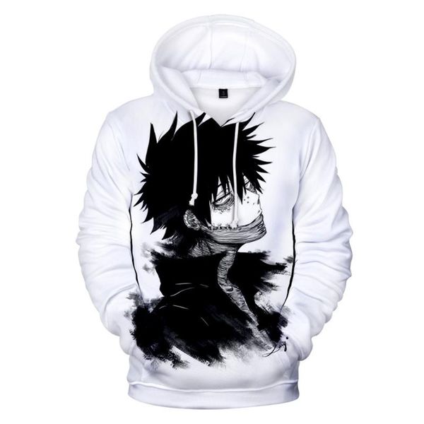 

men's hoodies & sweatshirts novelty my hero academia dabi 3d print hoodie classic anime kpop sportswear men women boys/girls cool cloth, Black