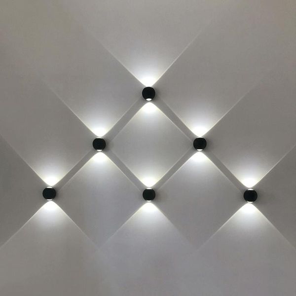 

wall lamp 6w indoor led up down lights aluminum waterproof light outdoor porch garden fixture rf50