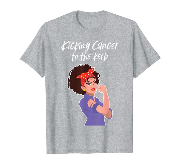 

Kicking Cancer to the Kerb Cancer Patients Day by Day T-Shirt, Mainly pictures