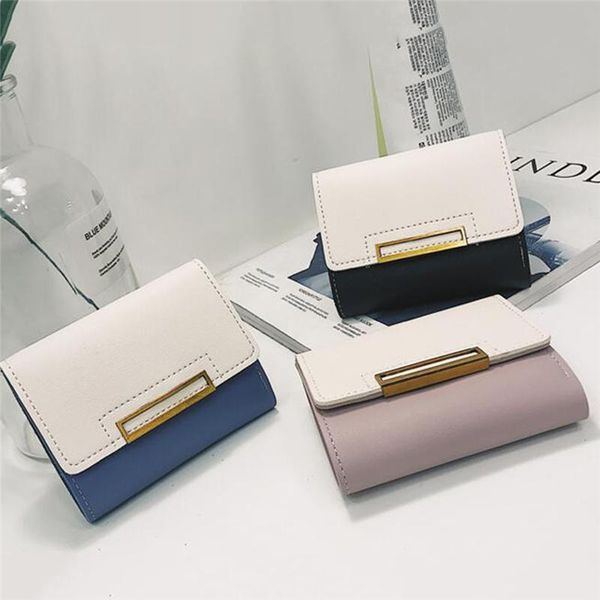 

wallets fashion solid color est women short purse coin bags female simple clutch leisure multifunctional, Red;black