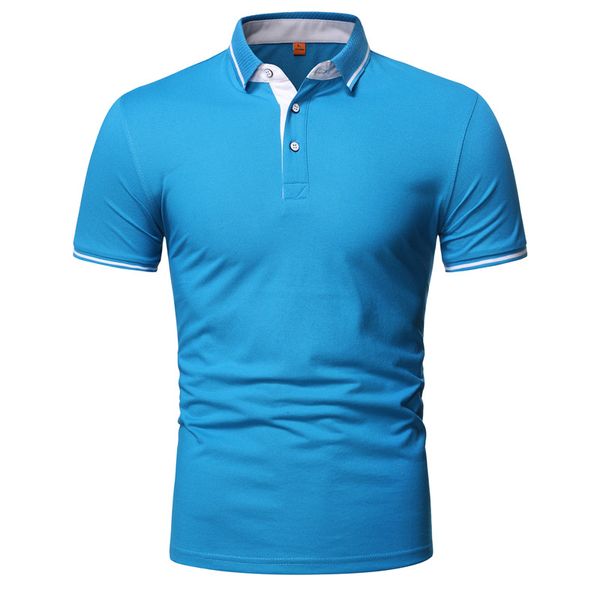 Дизайн рубашка поло мужчин высококачественный бренд мужская рубашка поло Бизнес-мода с коротким рукавом рубашка поло с коротким рукавом рубашка мужчины летние уютные дышащие хлопчатобумажные