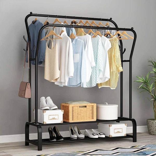 

clothing & wardrobe storage coat rack clothes hanger floor standing hanging drying simple furniture mobile cloth rail