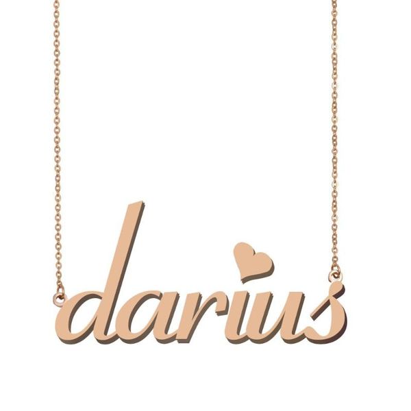 

pendant necklaces darius name necklace, custom necklace for women girls friends birthday wedding christmas mother days gift, Silver