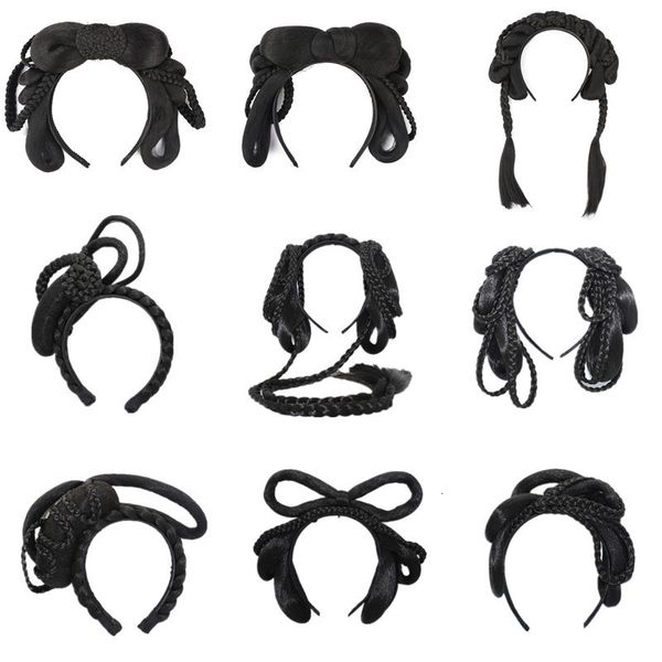 

wig and hairband with all kinds of styles, Black