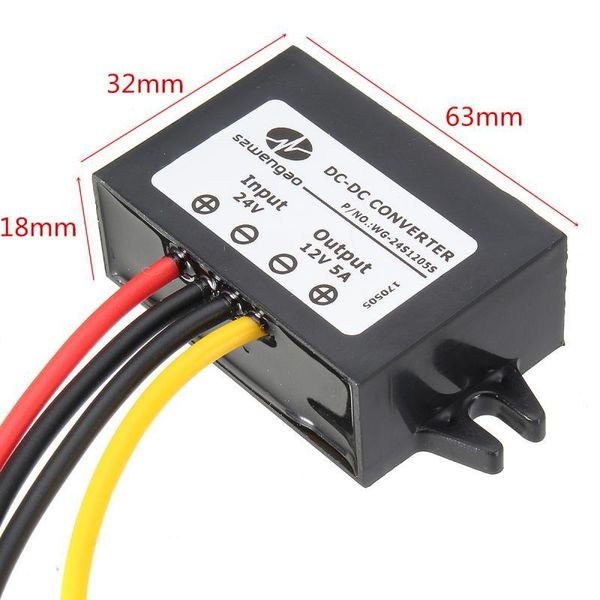 

other auto electronics for truck boat car harness connector converter voltage regulator reducer current 24v step down to 12v 5a 60w 5amp par