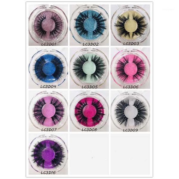 

pairs/lot mink 3d lashes 25mm eyelashes private label clear round boxes1
