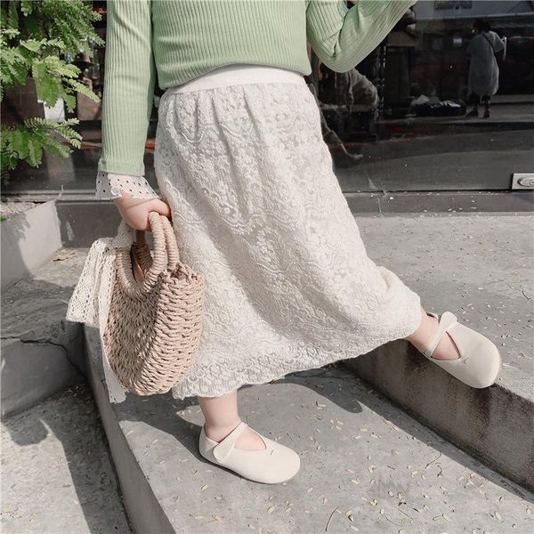 

children clothing 2021 spring bud skirt girls long embroidery lace skirts