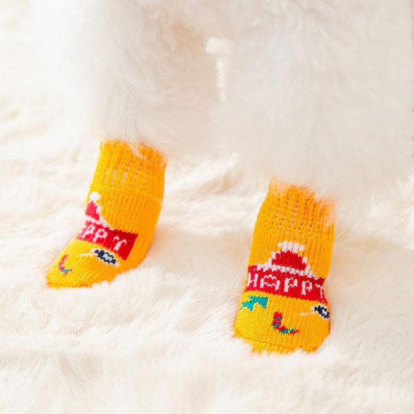 

cat costumes autumn and winter pet socks cute non-slip bottom can not fall leggings small medium-sized dog foot cover cotton sock
