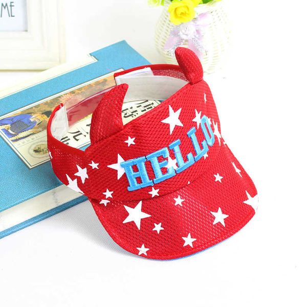 

summer children's letter open hat 48cm baby letter flanging duck tongue hat with independent packaging, Yellow