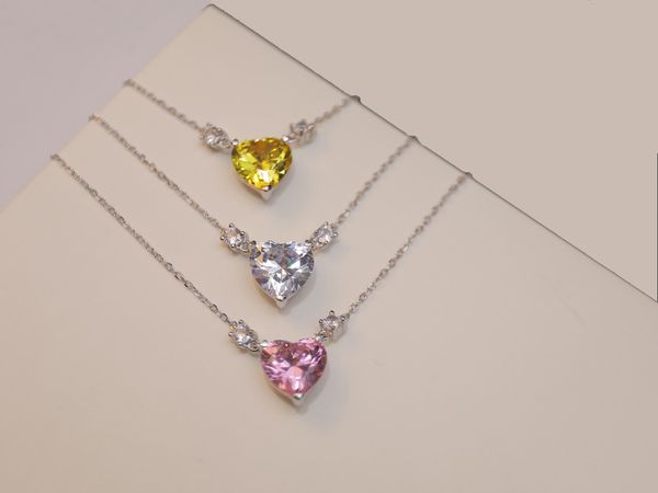 

fashion jewelry love necklace heart-shaped designer necklaces gold silver wine red wedding or lovers birthday gift