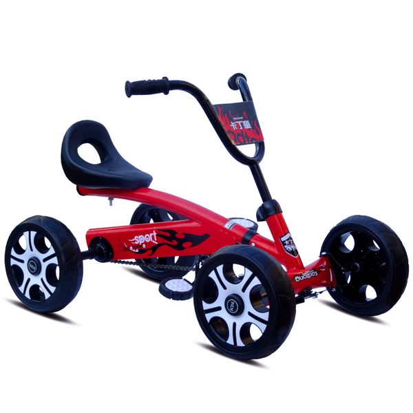 Fußpedal Go Kart Kinder Fahrt auf Auto Spielzeug 4 Räder Fahrrad Push Bike für 2–6 Jahre Jungen Mädchen Geburtstagsgeschenke Outdoor-Aktivitäten