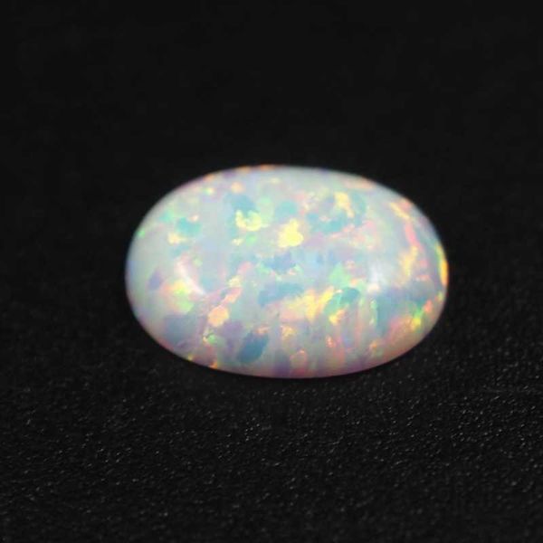 Laboratório Criado Opal Gemstone Oval 18x13mm Branco Azul Opal Flatback Cabochão Pedra de contas para anel fazendo H1015