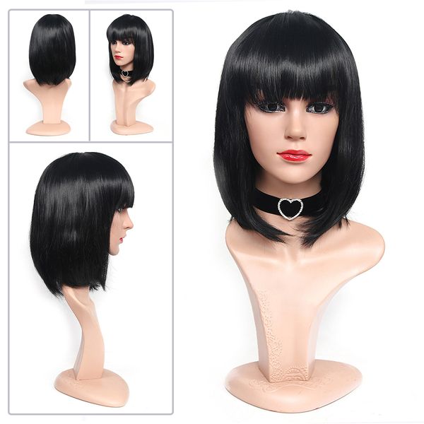 

fashion short straight bob hair for women more color can select, Black