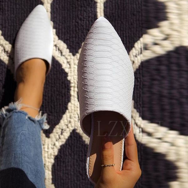 

slippers 2021 women summer flat sandals pointed toe ladies mules shoes casual outdoor female slides zapatos mujer, Black