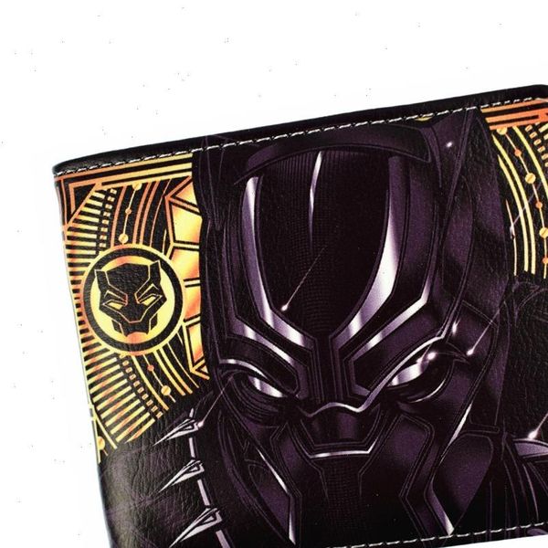 

arrival black panther wallet mens short with coin pocket zipper poucht, Red;black