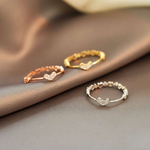 

korean temperament love female personality simple fashion niche design index finger ring, Black