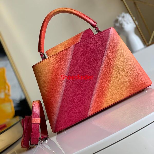 

handle and detachable shoulder strap to achieve a variety of carrying methods graceful bag m55375 leather trimmed calfskin lined handle