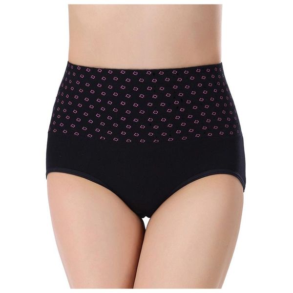 

women's panties seamless underwear high-waist tummy control lenceria summer elastic briefs black shapewear, Black;pink