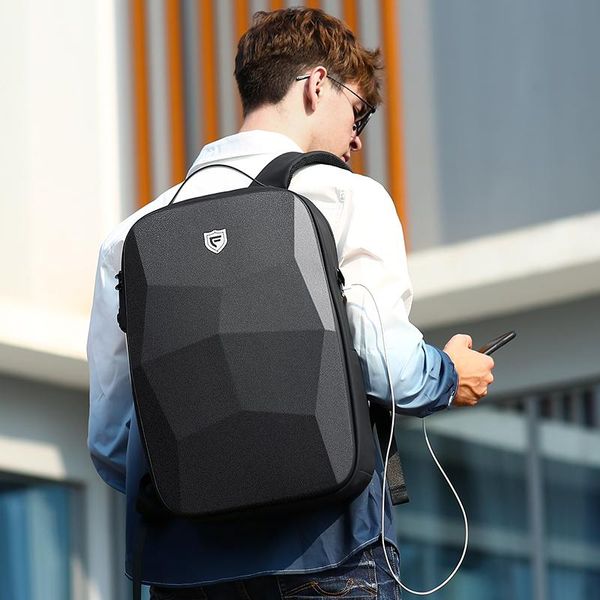 

backpack fenruien hard shell fashion men anti-thief business backpacks 17.3 inch lapwaterproof male travel bag