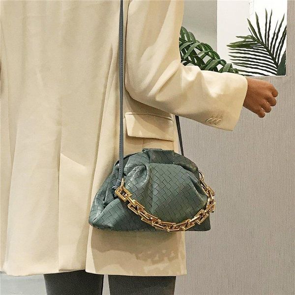 

evening bags ladies shoulder bag 2021 women's bucket wooden clip chain luxury handbag women banquet party purse