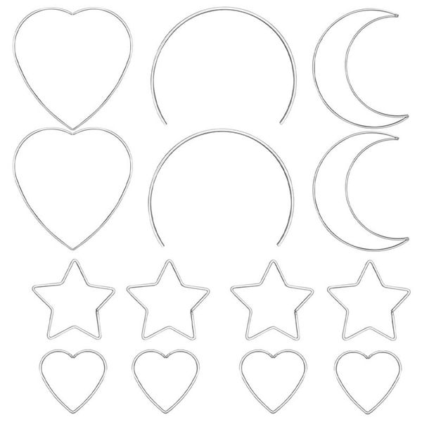

decorative objects & figurines metal hoops for dream catcher,moon/star/heart/half moon shaped catcher ring crafts dreamcatcher