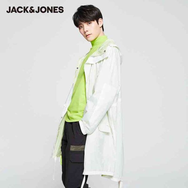 

men's sports windbreaker, long coat, waterproof hood, 220121593, Tan;black