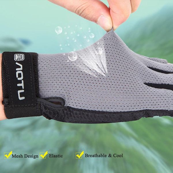 

sports gloves half finger outdoor handschuhe running cycling anti-slip sporcu eldiveni motorcycle hiking, Black