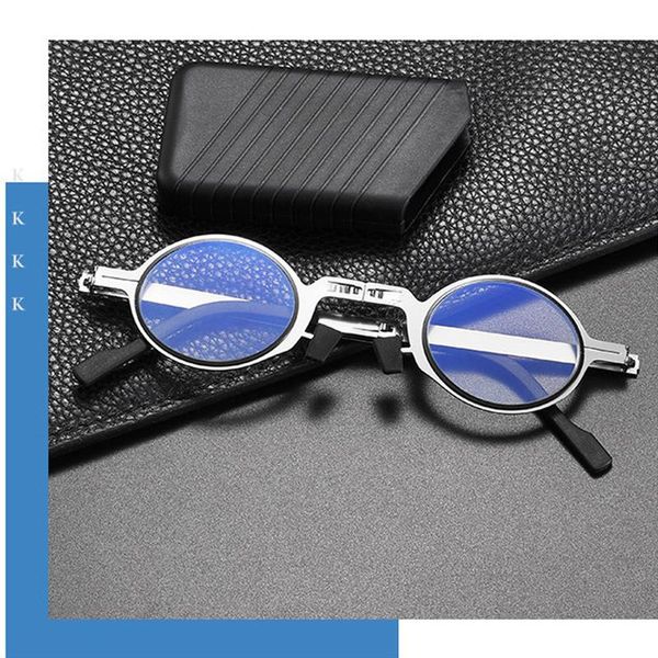 

sunglasses anti blue light reading glasses for men and women portable folding delivered with slim case +2.00 +2.50, White;black