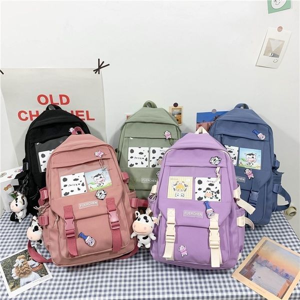 

fashion women backpack large capacity school bags for teenager girls mochila 2021 college style students